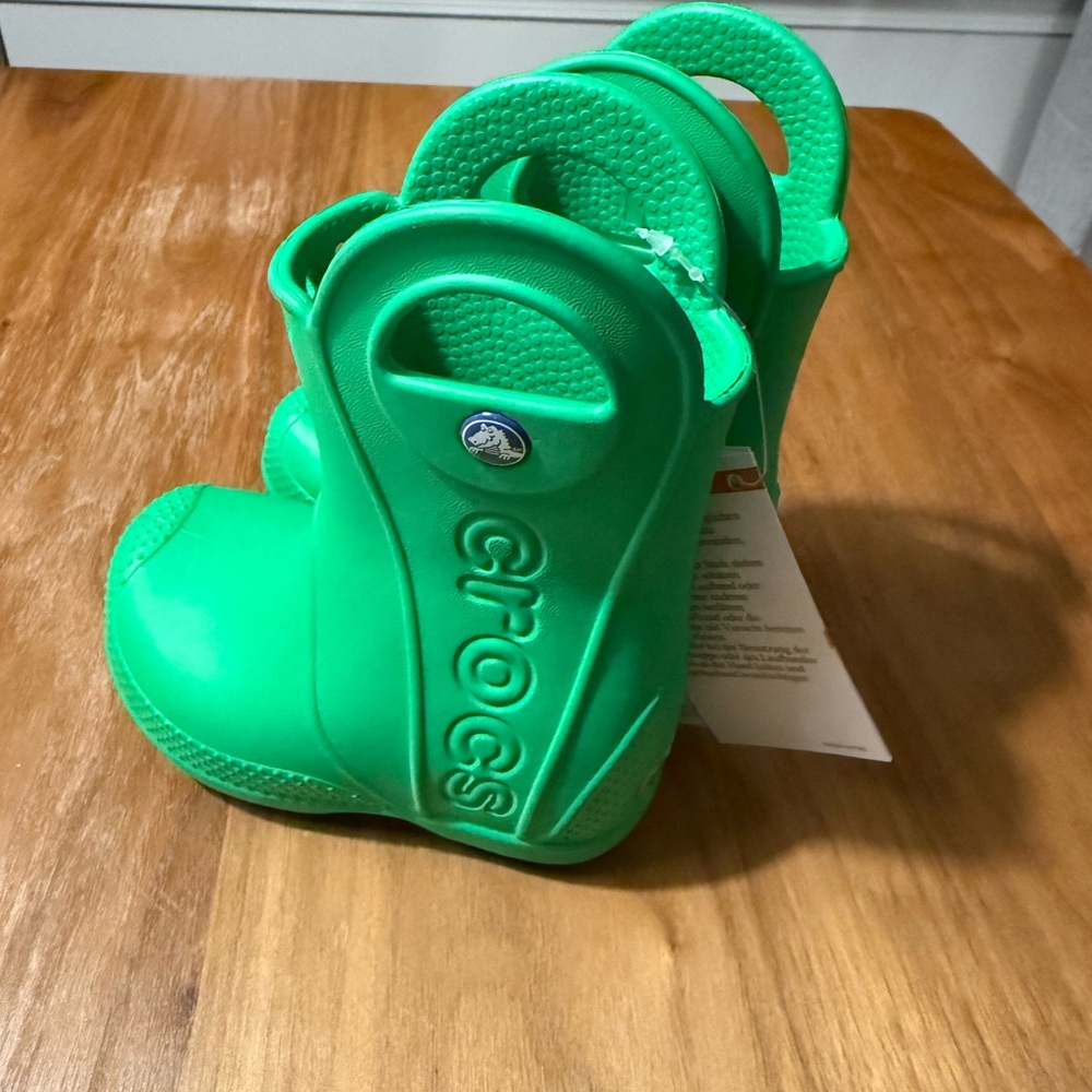 CROCS Kids Green Rain & Snow Boots